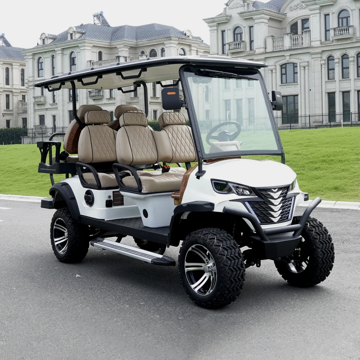 Brand New 2024 Powerful 4 Wheel Club Car 5000W Motor Golf Buggy Cart Rapid Delivery  4 6 Seater Electric Golf Cart