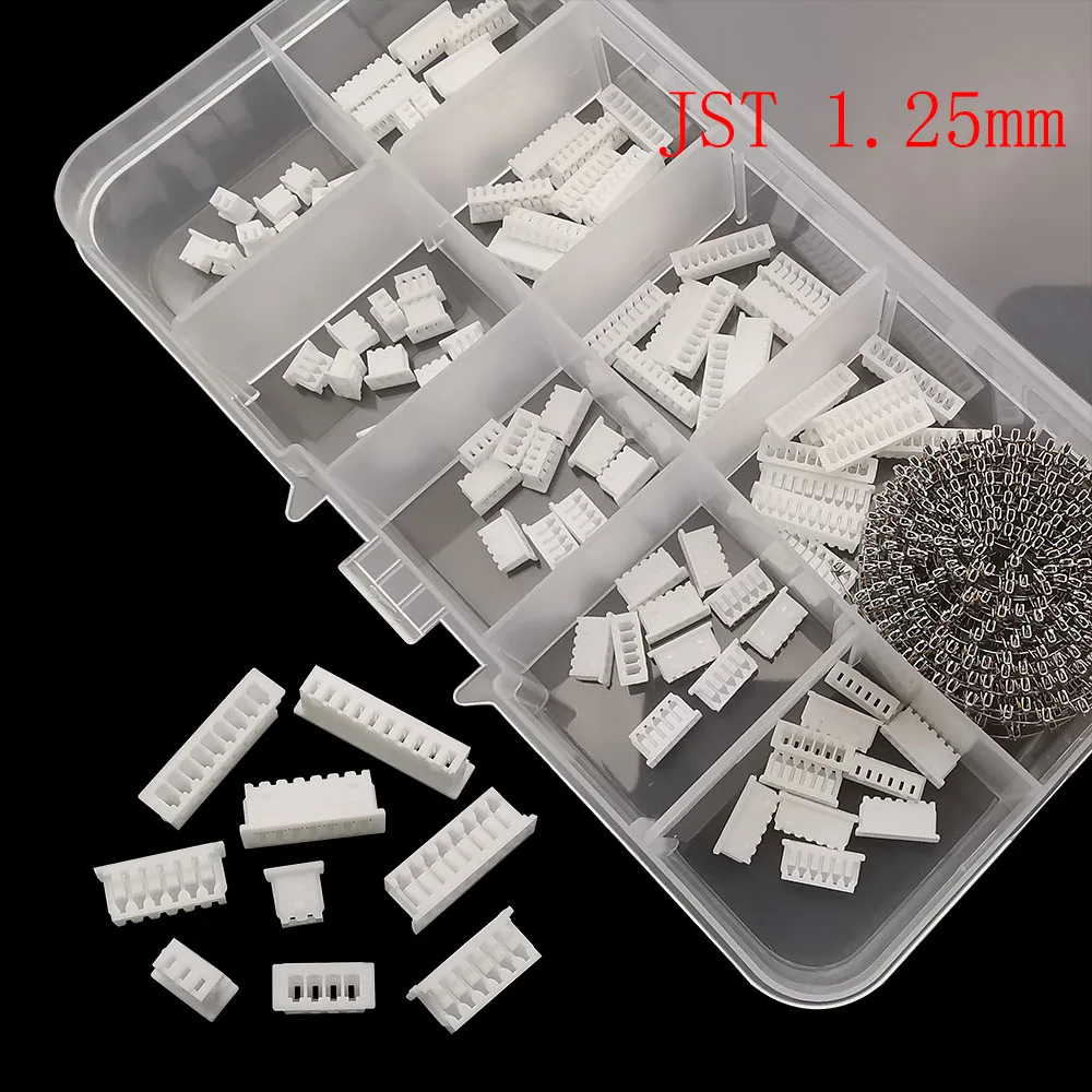 1 صندوق JST SH 1.0 مللي متر/1.25 مللي متر/GH 1.25/ZH 1.5 مللي متر الملعب 2 3 4 5 6 7 8 9 10 دبوس أنثى الإسكان دبوس رأس العقص موصل طرفي