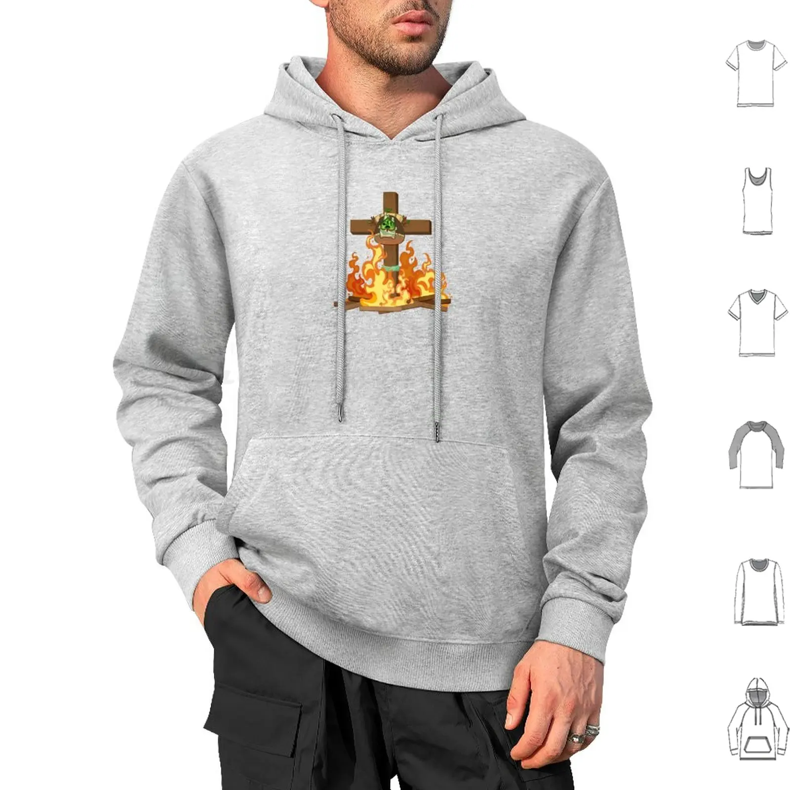 Crucified Korok Shirts , Wallets , Mugs , Etc Hoodie cotton Long Sleeve Totk Korok Crucified Korok Cross Fire Korok Breath Of