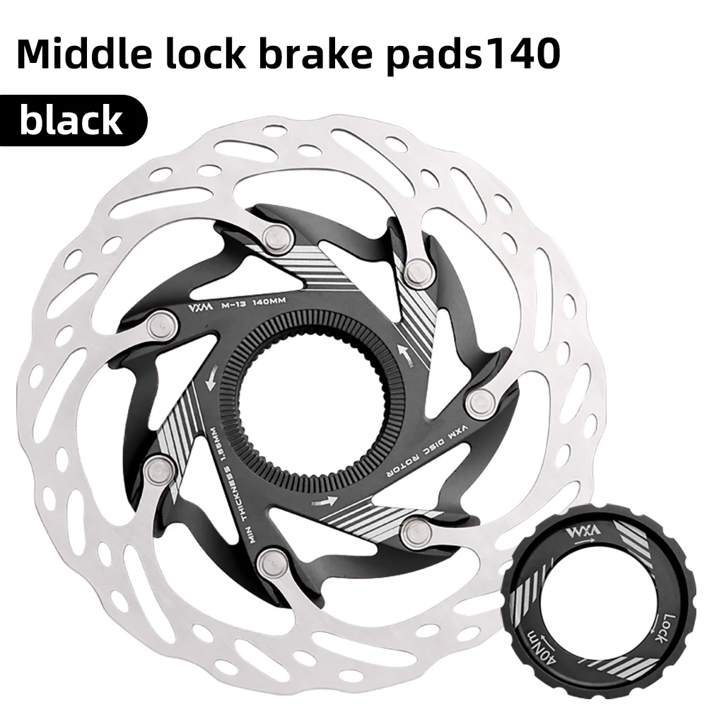 VXM Road Fiets Center lock Schijfremrotor Pads CNC Lichtgewicht Aluminium MTB Fiets Rotors 140mm 160mm fietsen Schijven Onderdelen