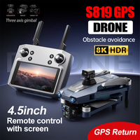 ZLL S819 Drone 8K HD with Screen Remote 5G Digital Relay Transmission Foldable RC Quadcopter Toy Load capacity 500g Boy Gift