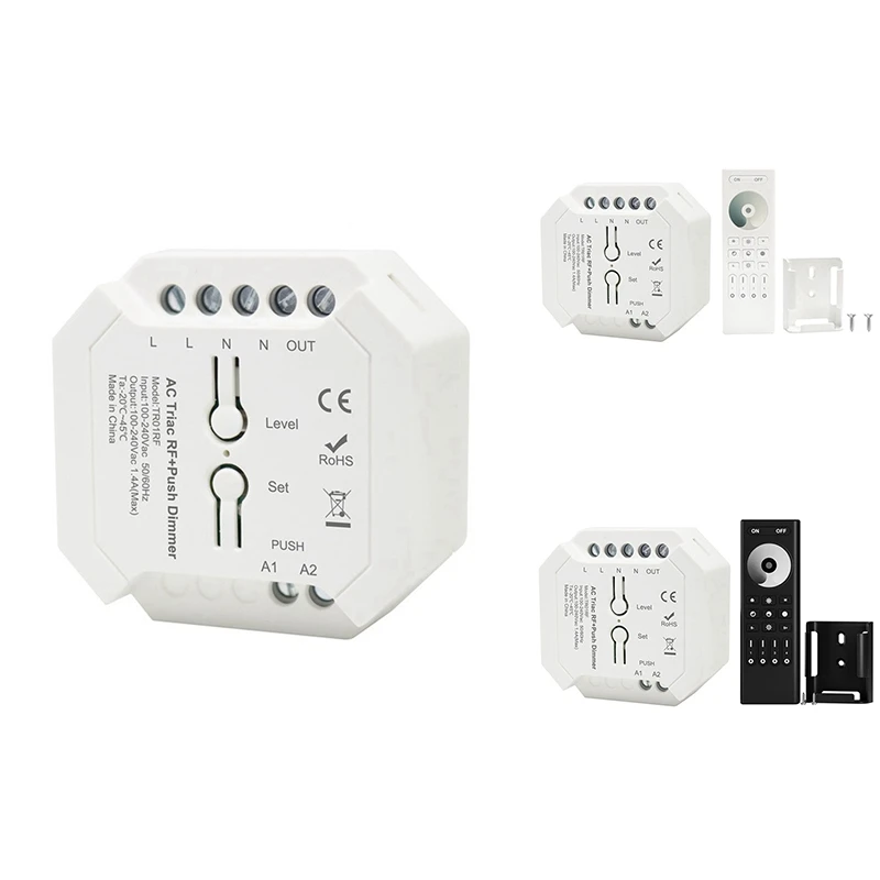 2.4G RF Triac Dimmer LED Controller Smart Dimmer Support Smart APP RF Remote Control AC100V-240V