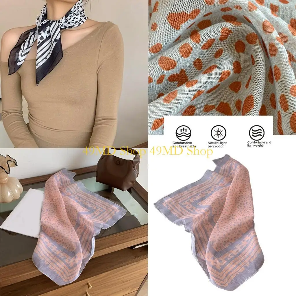 

49MD Легкий шарф из полиэстера Солнцезащитный головной убор Фестивальный дорожный шарф