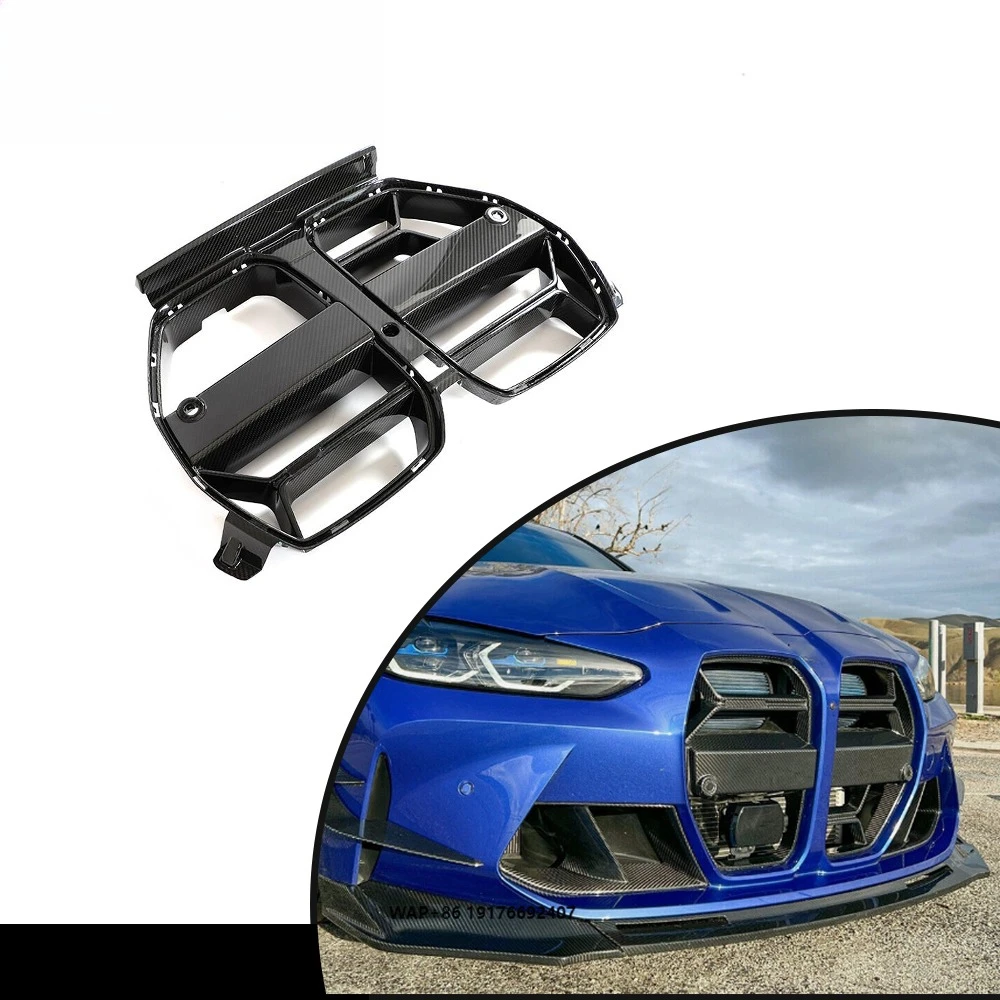 

ForBMW G80 M3 G82 G83 M4 2021-23 Dry Carbon Fiber Front Nose Grill Grille W/ACC