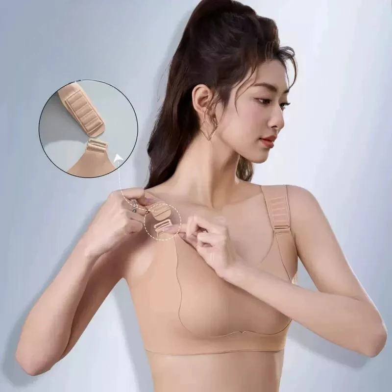 Sujetador sin costuras KUCLUT con tirantes ajustables, antideslizante, con soporte para las axilas, reductor de busto, para uso diario, tallas 34-44, ¡Oferta!