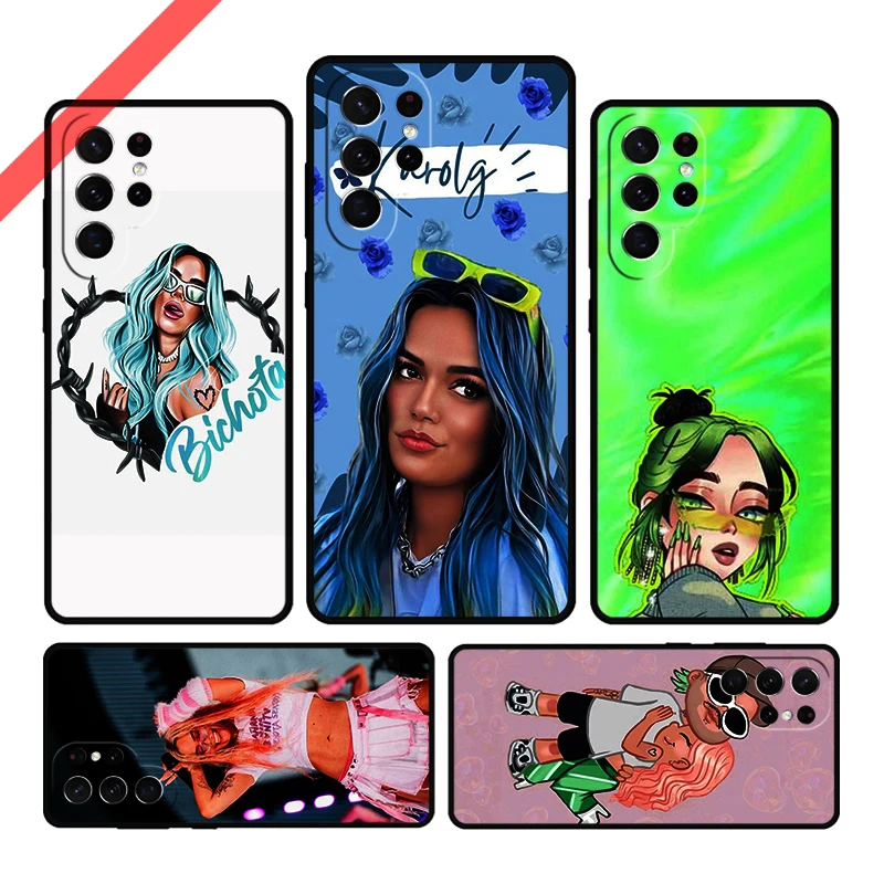 Karol G Phone Case For Samsung Galaxy S20 FE S21 S10 S23 Plus S24 S22 Ultra Coque Note20 Note10 S9 S8 Cover Capa