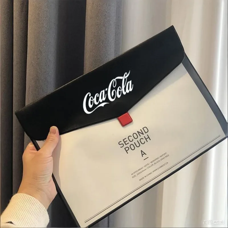 Cola Pattern File Bag Waterproof Large Capacity Ultra Thin Custom Document Storage Pouch Business Office  Organizer Stationery