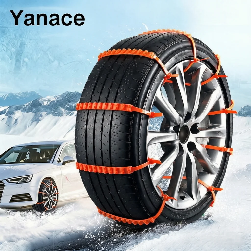 Yanace Premium Snow Chains Ultimate Winter Tire Safety Traction for Cars Trucks on Ice and Snow  Durable Emergency Road Gear