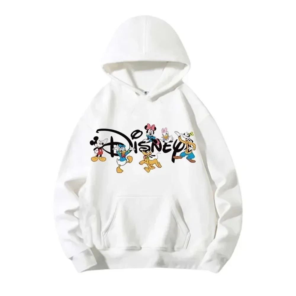 (Miniso)Disney Mickey Mouse Women\'s Hoodies Y2k Tops Cartoon Fashion Sweatshirt Female Clothes Autumn Winter Streetwear Pullover