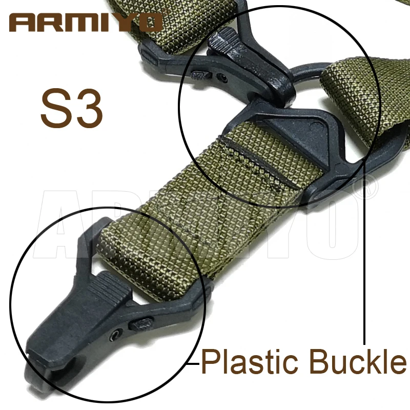 Armiyo Taktischer Mission S2 S3 S4 Jagd-Trageriemen 2-Punkt Verstellbarer Schultergurt Gürtelhalterung für Trinkflasche Kamera Zielfernrohr Tasche Box – Detail 3