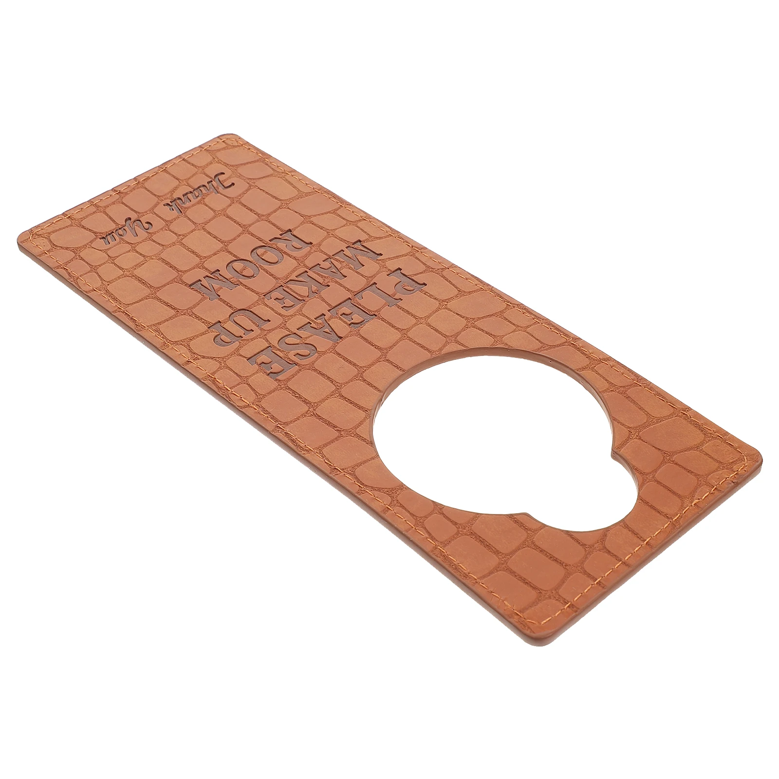 

Do Not PU Brown Double Side for Hotel Office Door Signs Office Clubs Clean Room Sign Do Not Disturb Sign Door Knobs Hanger
