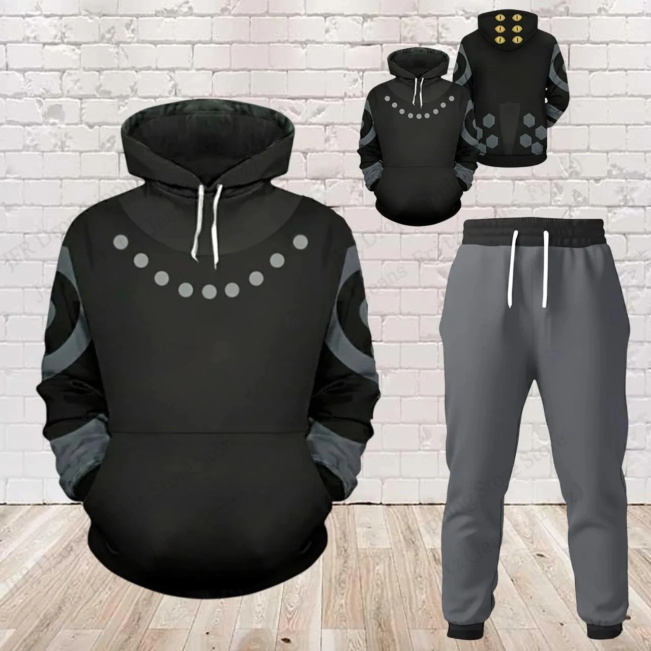 

Осень-зима, комплект из двух предметов с капюшоном и брюками, аниме Kpop, охотники на демонов, тигр, 3d принт, мужская и женская модная толстовка + брюки, спортивный костюм, новый