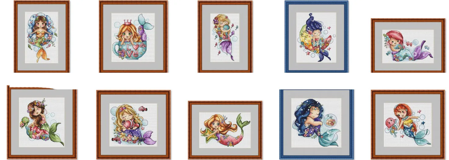 

Хороший милый набор для вышивки крестом «Русалочка-клоун», набор для вышивки крестом, хлопковые наборы для вышивания