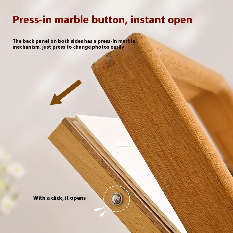 Solid Wood Mortise and Tenon Black Walnut Corner Round Picture Frame 8 Inch, 10 Inch Tabletop Display Frame for Home Decoration