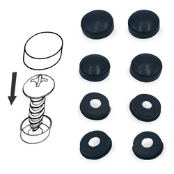 ABS 크롬 자동차 번호판 태그 장착 홀더 프레임 실드 나사 너트 캡 볼트 커버 액세서리, 8 개