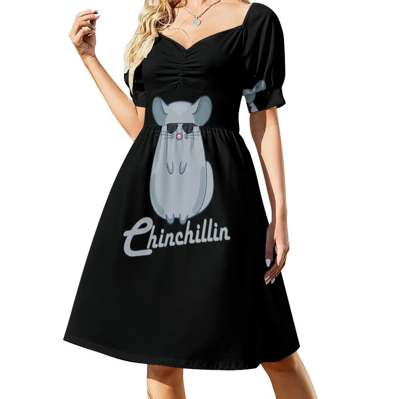 قميص شينشيلين مضحك عشاق شينشيلا بوهو شيك فستان أنيق موضة شاطئ حفل زفاف ثوب شينشيلا شينشيلا عاشق