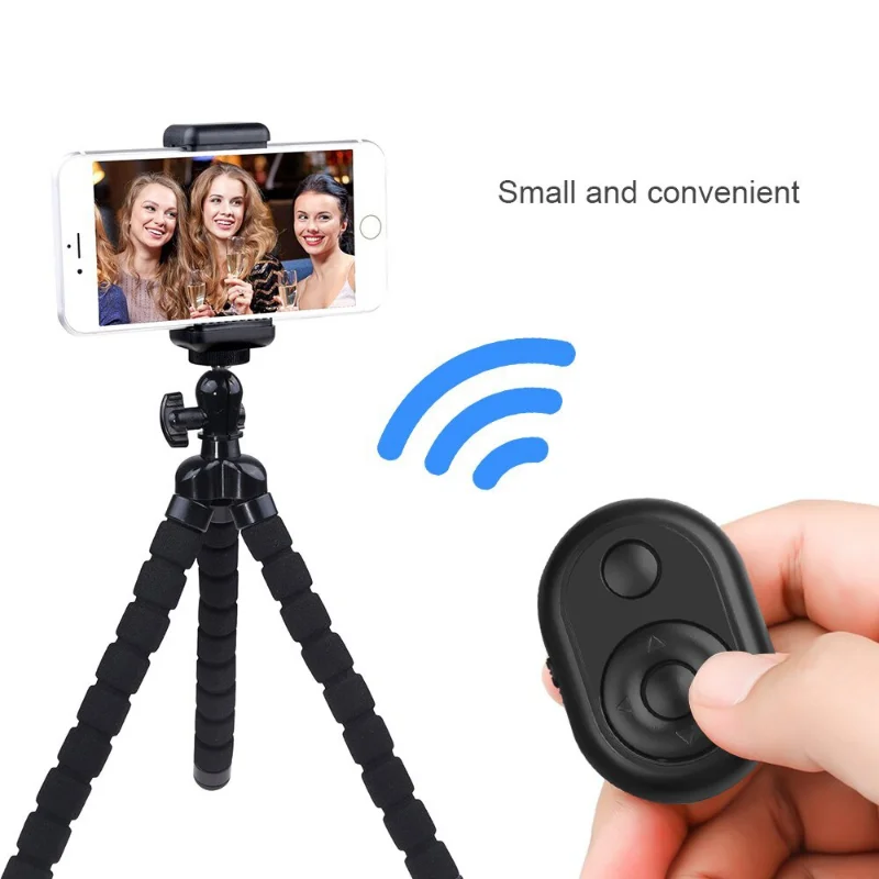 STONEGO Bezprzewodowy mini pilot zdalnego sterowania Bluetooth Przycisk kontrolera migawki do aparatu Telefon Selfie TV dla Androida IOS