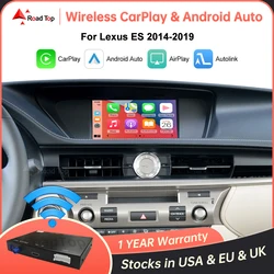 Road Top Wireless CarPlay Decoder for Lexus ES 2014-2019 with Android Auto Mirror Link AirPlay Car Play Functions
