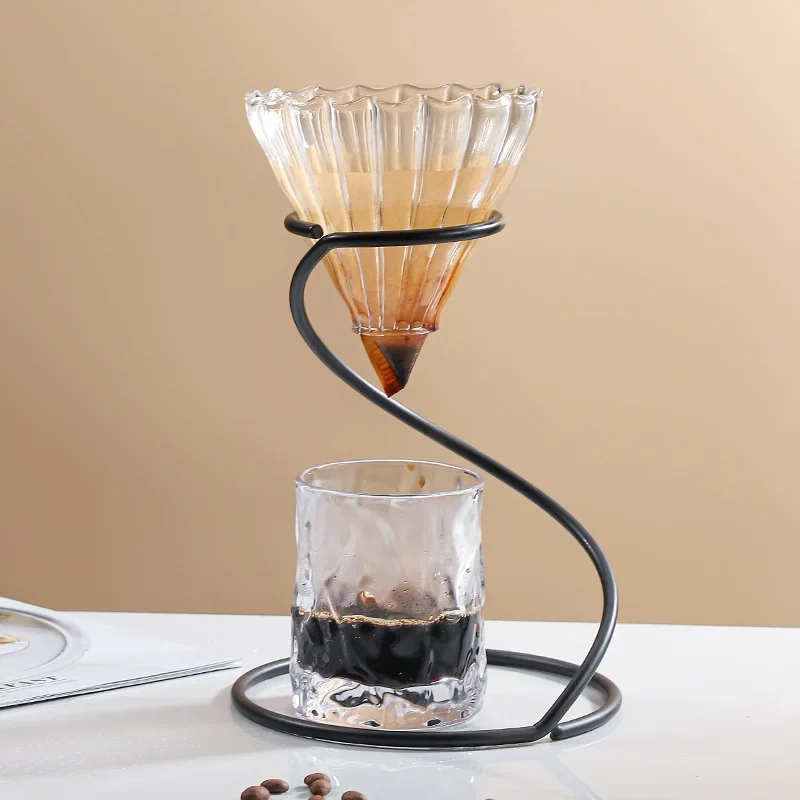 Coffee Hand Brewing Rack V-shaped Drip Filter Cup Holder Metal Coffee Stand Multi-purpose Coffee Filter Cup Holder