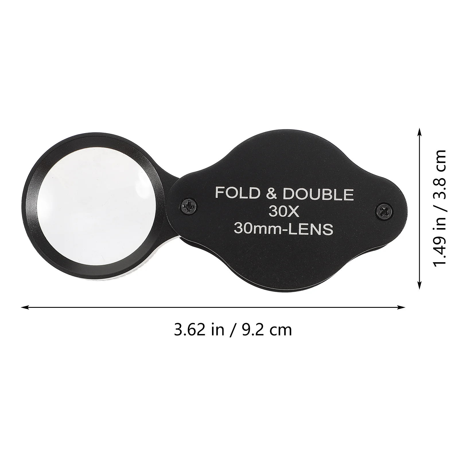 

30x Folding Magnifier Portable Compact Lightweight Reading Magnifying Glass Handheld Lens Protective Case Folding Magnifier