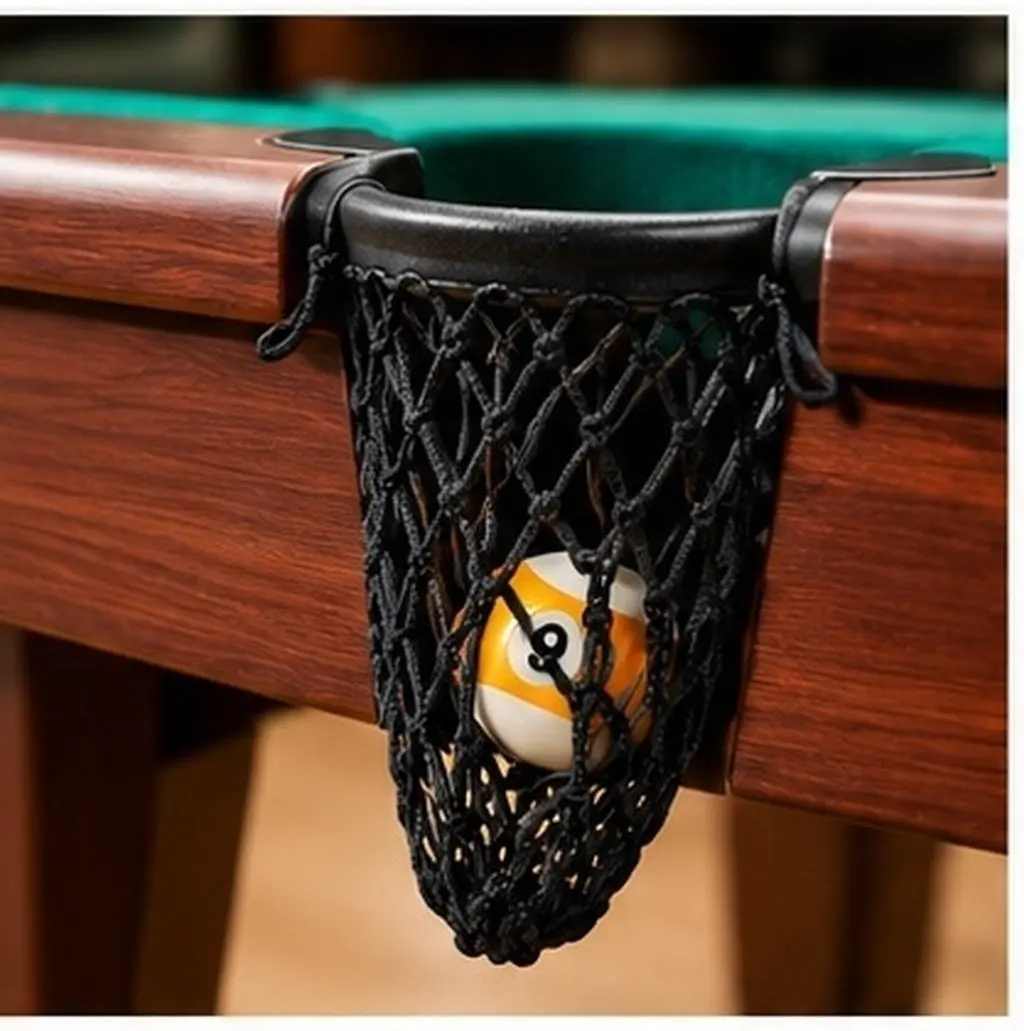 6Pcs Professional Billiard Storage Holders Drop Ball Net Pockets for Pool Tables Premium Cotton Material Long Service Life