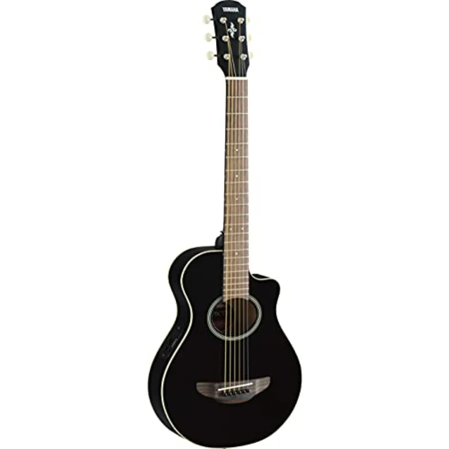 

APXT2 3/4-Size Acoustic-Electric Guitar for beginners and travel use, spruce top with nato back/sides, black finish, built-in t