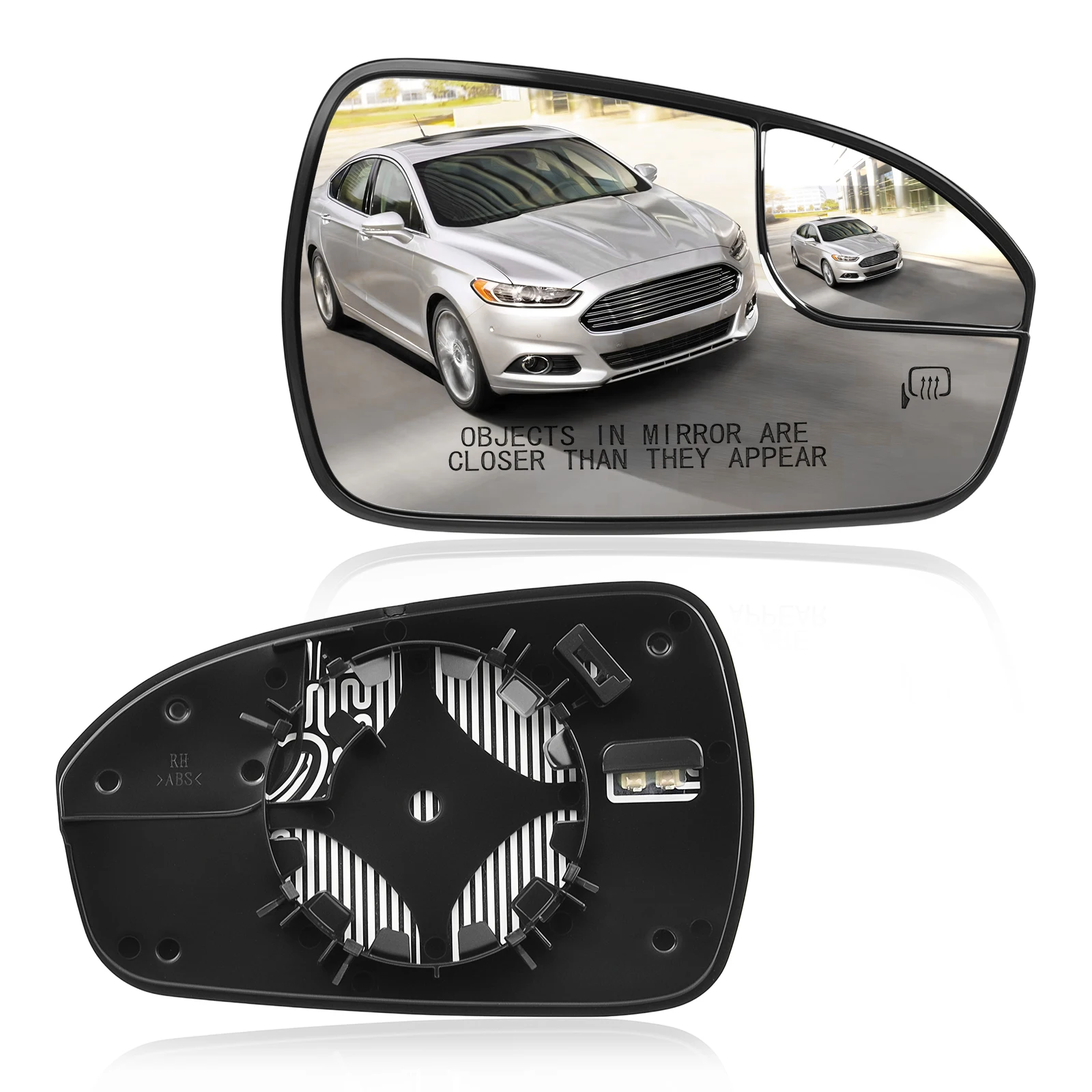 Heated Car Rearview Mirror Door Side Wing Mirror Glass For Ford Fusion 2013 2014 2015 2016 2017 2018 2019 2020 US Model