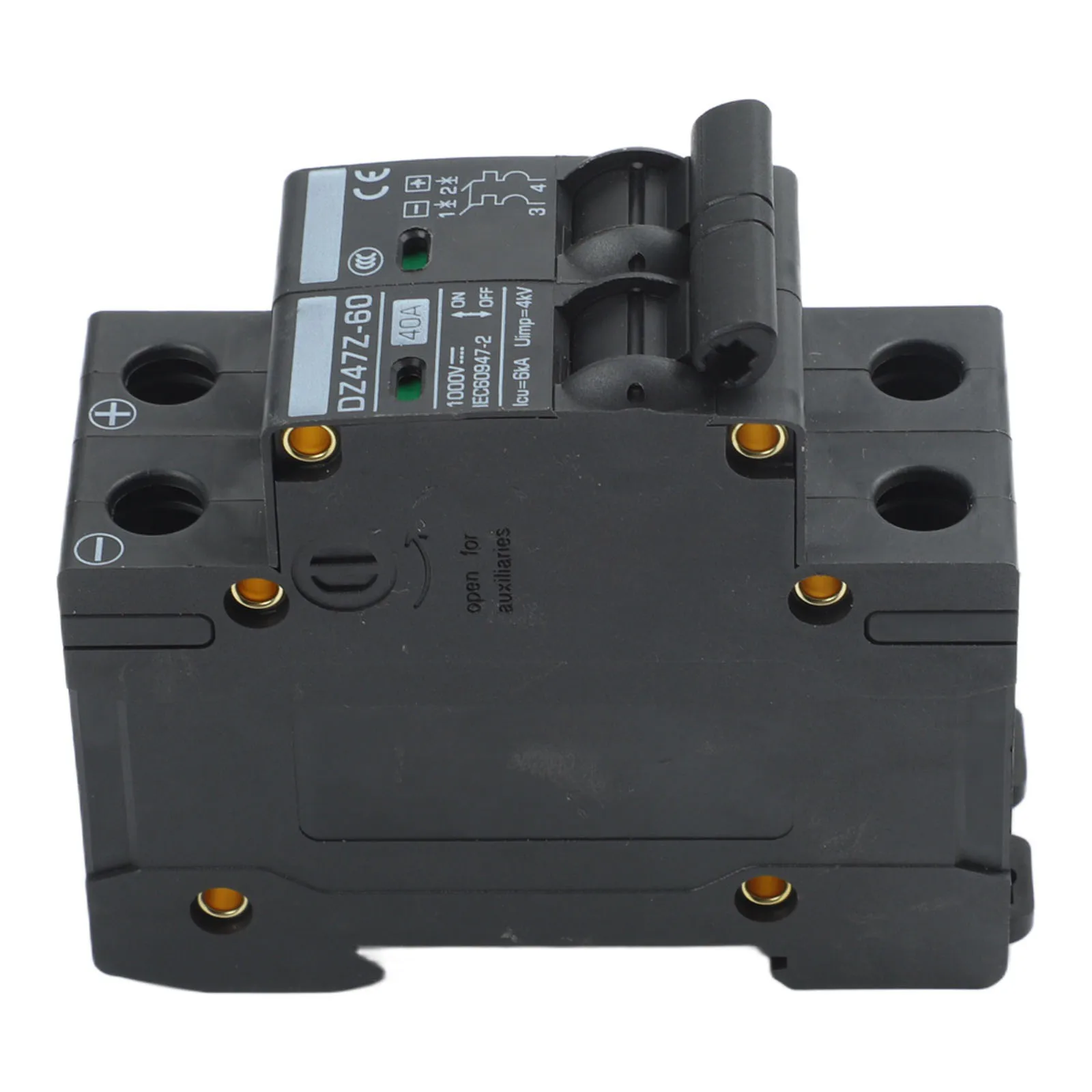DZ47Z-2P 2 Pole Solar DC Circuit Breaker 1000V 6KA Air Switch For Battery Overload Protection And Photovoltaic System Safety