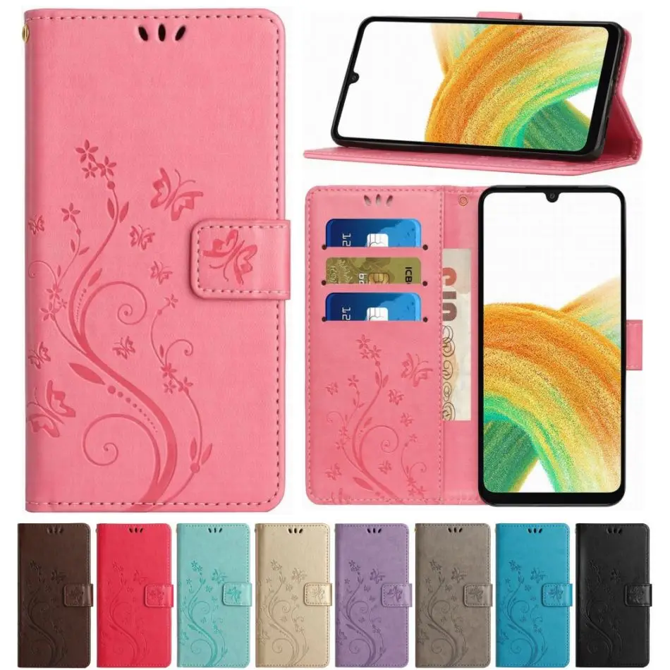 

Girls Flip Wallet Card Slots Case For Samsung Galaxy A23 A23E A24 A30 A30S A32 A33 A34 A41 A42 5G Leather Phone Back Cover D04E