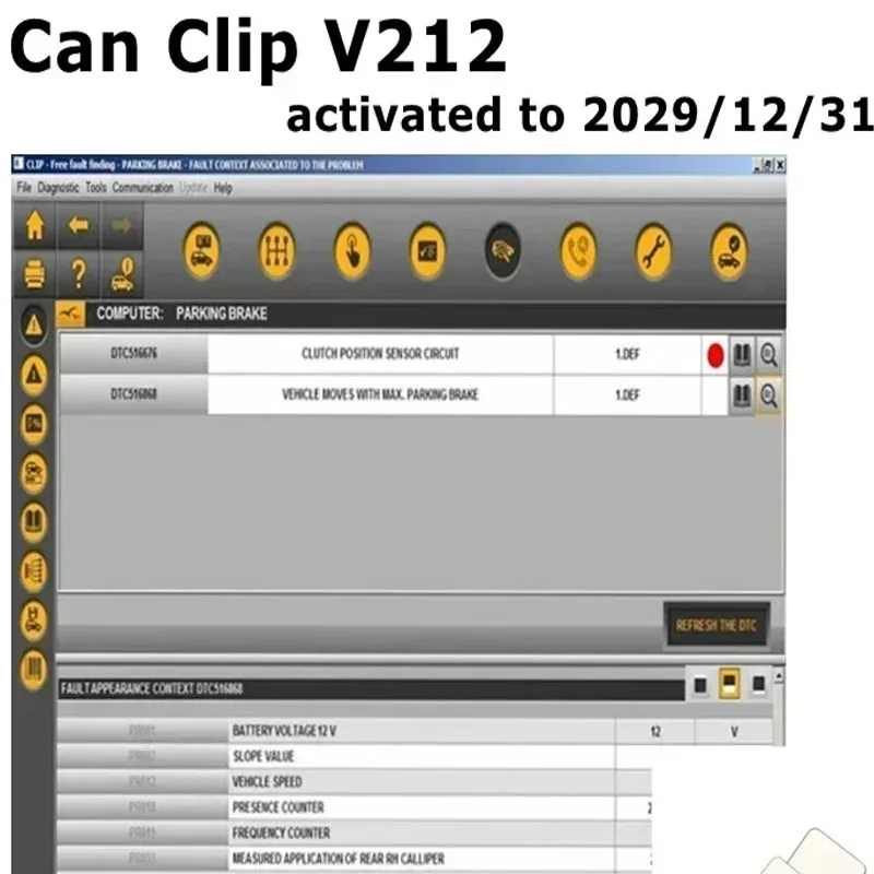 For Renault Can Clip V212 2024 Lastest Cars Software With Keygen untill 2029 Reprogramming Airbag test measurements Multimeter