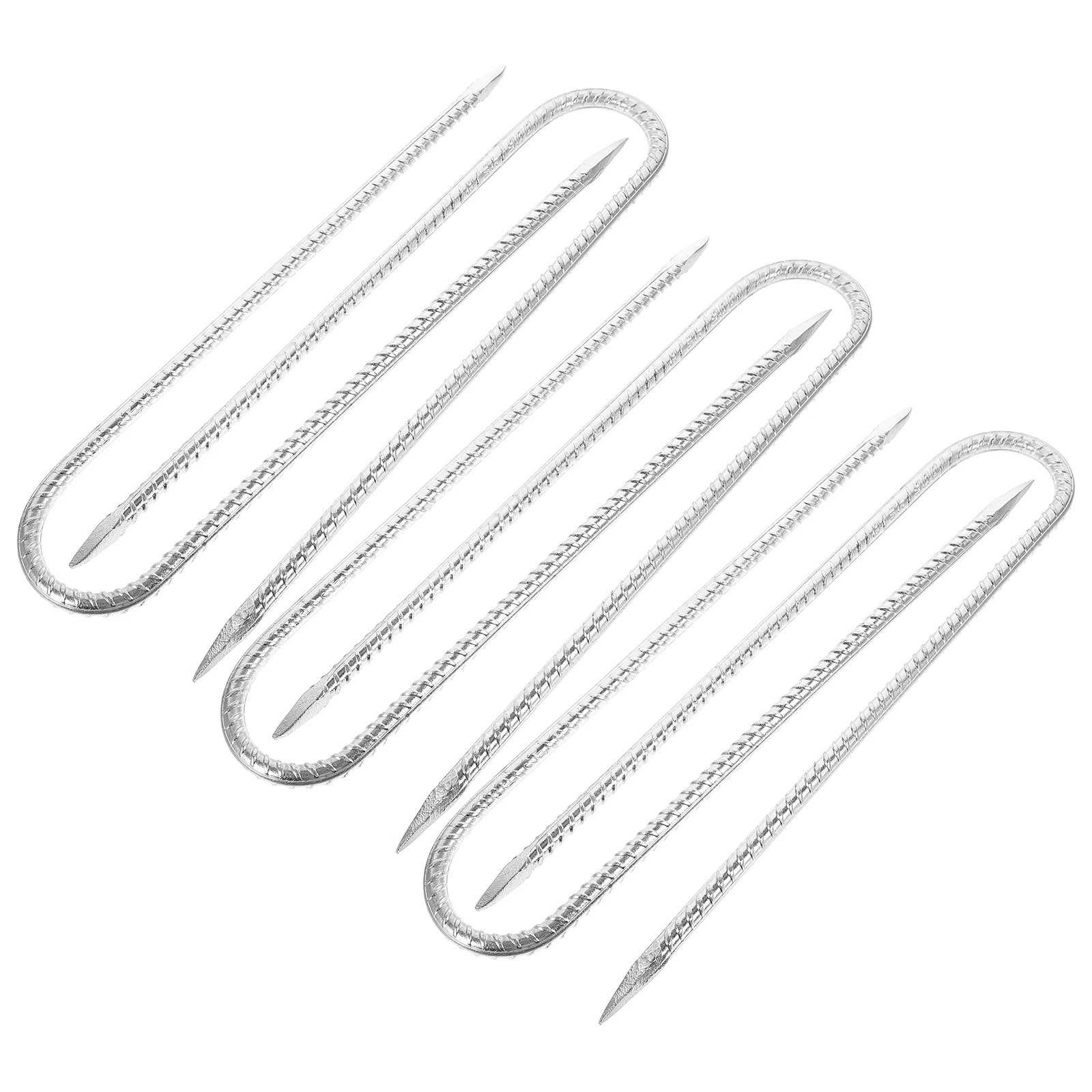 

6pcs U Pegs Gardening Nails Durable Ground Stakes for Tent Gardening Lawn Fixing Nail Nails Tarp Garden Cloth Lawn Fixing
