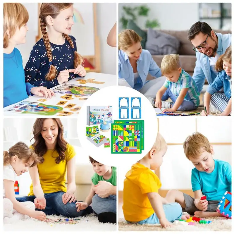 لعبة خياط ماستر معركة اللون الشكل مطابقة اللعب التفكير المنطقي ألعاب الطاولة للأطفال لعبة تعليمية مونتيسوري التفاعلية