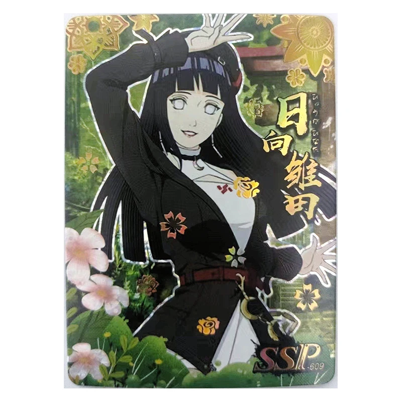 Anime NARUTO Rare SSP SP Game Hyuga Hinata Tenten Jiraiya Terumi Mei Shisui Kimimaro Ashura Collectible Cards Birthday Toy Gift