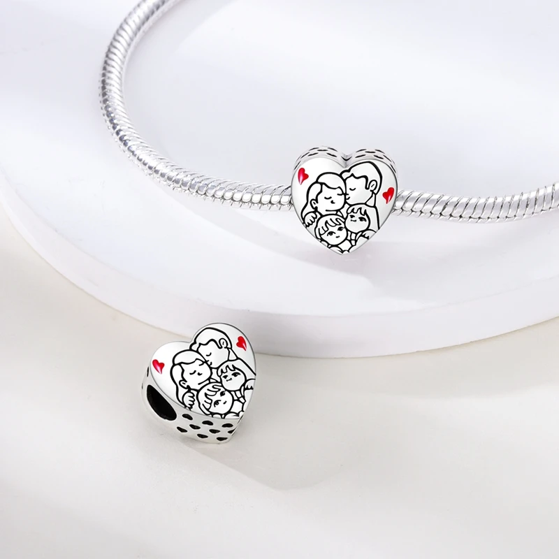 925 Silver Color Love Mother\'s Day Collection Charms Beads For Mom Fit 3mm 925 Original Bracelets DIY Jewelry Birthday Gifts