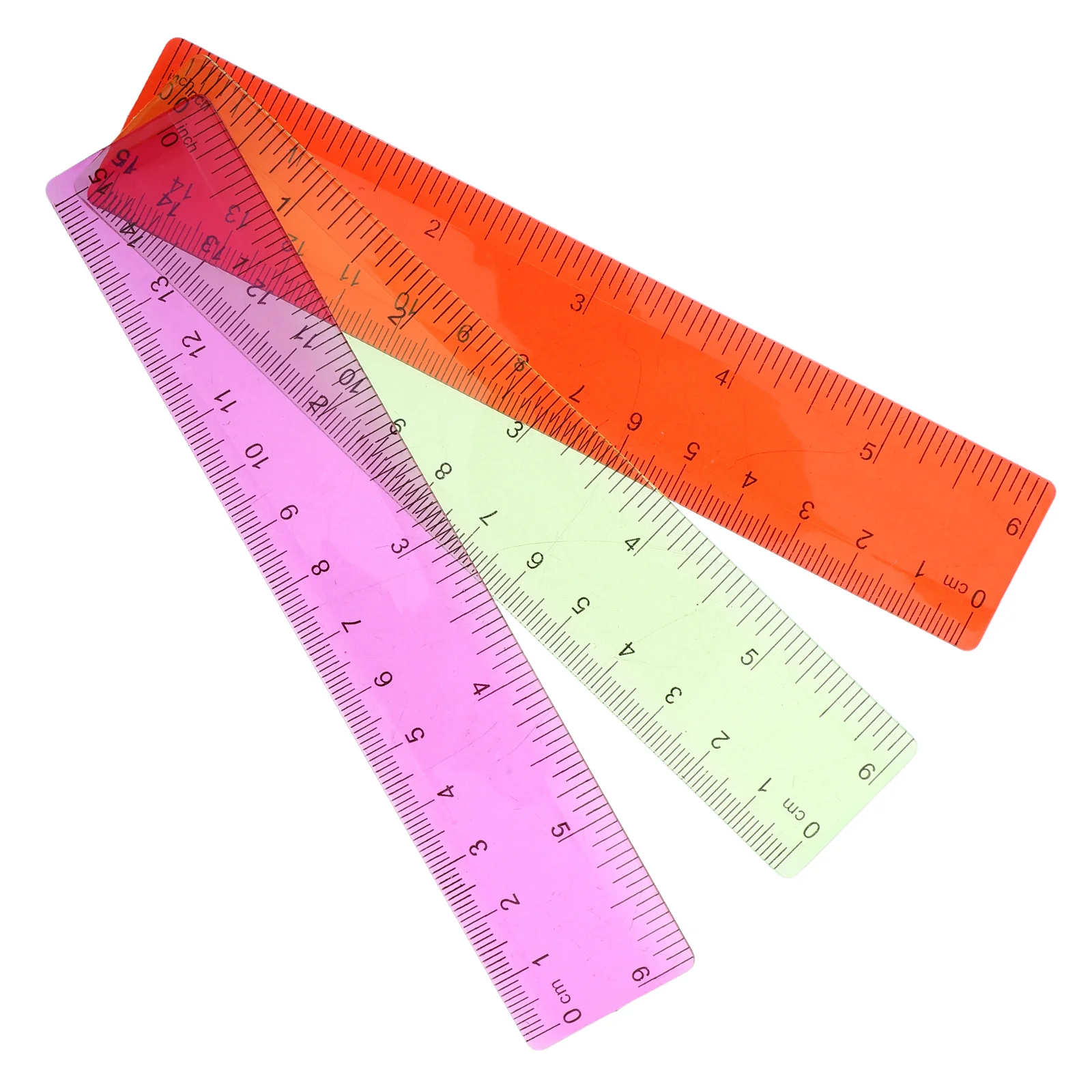 

3pcs Rulers 15cm Plastic Clear Markings Measuring Drawing Math Tool Stationery School Supplies Kids Geometry Design Accessories