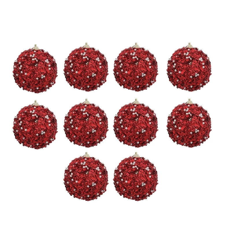 KX4B 10Pcs 휴일 Baubles Shatterproof 장식 조각 크리스마스 트리 공 축제 홈 및 이벤트 꾸밈 장식품