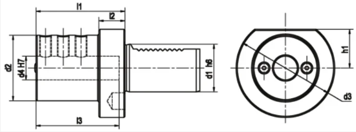 Produced by Bright tools VDIS DIN 69880 CNC VDI Tool Holder boring bar holders Form E2