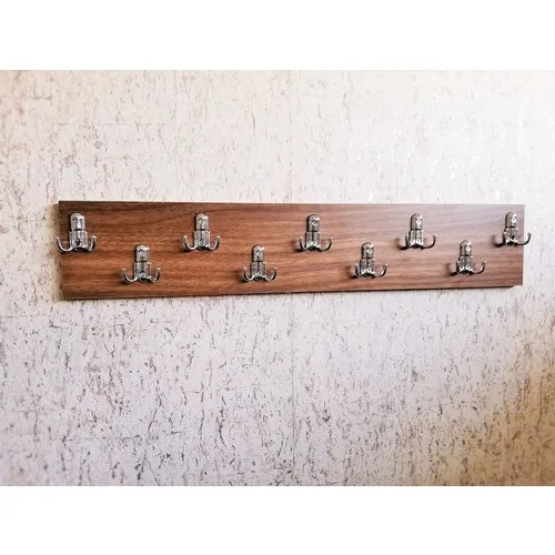 Cantek Hanger 18'li Walnut Wall Rack Chrome