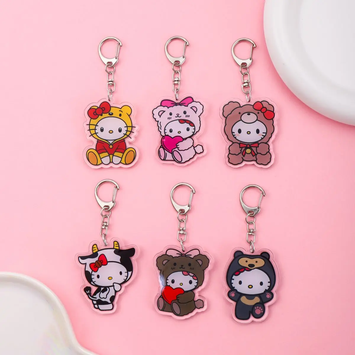 

Аниме Hello Kitty акриловый брелок аксессуары мультфильм забавная сумка кулон подарок милая сумка-подвеска брелок друзья фанаты подарки