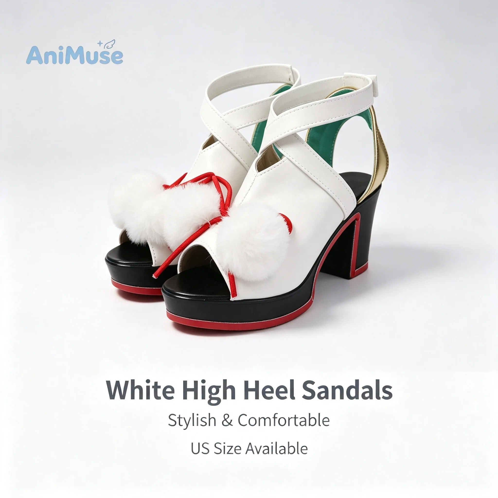 Overwatch Anran‌ Mercy Fire Tree Moonlight Cosplay Costume Shoes Size 34-46 for Halloween Comic Con AniMuse