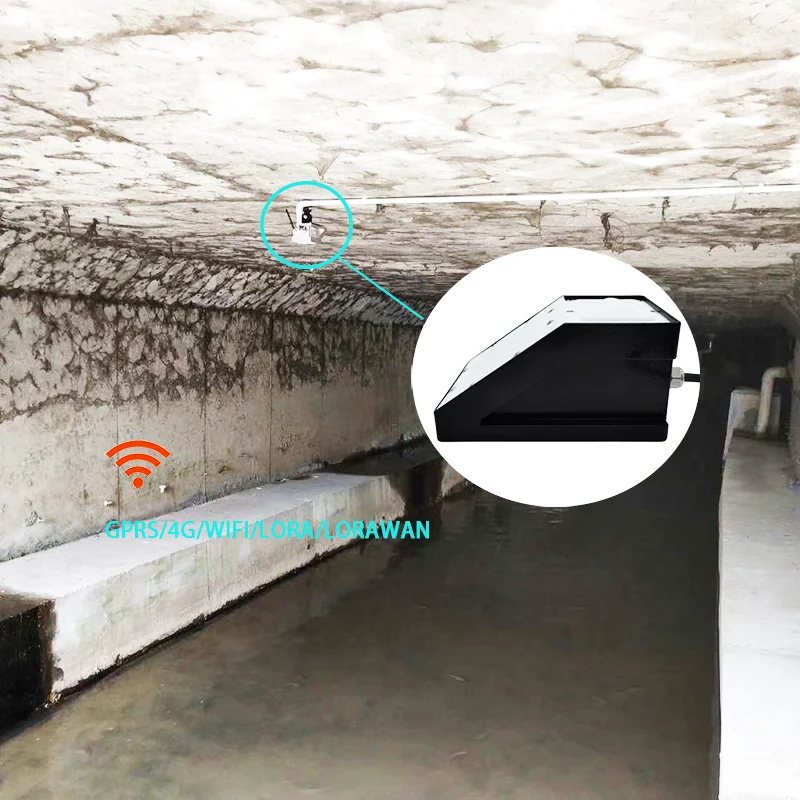 CE River Underground Pipe Network Underpass Radar Liquid Flow Meter Radar Water Level Meter Water Flow Rate River 3 in 1 Sensor