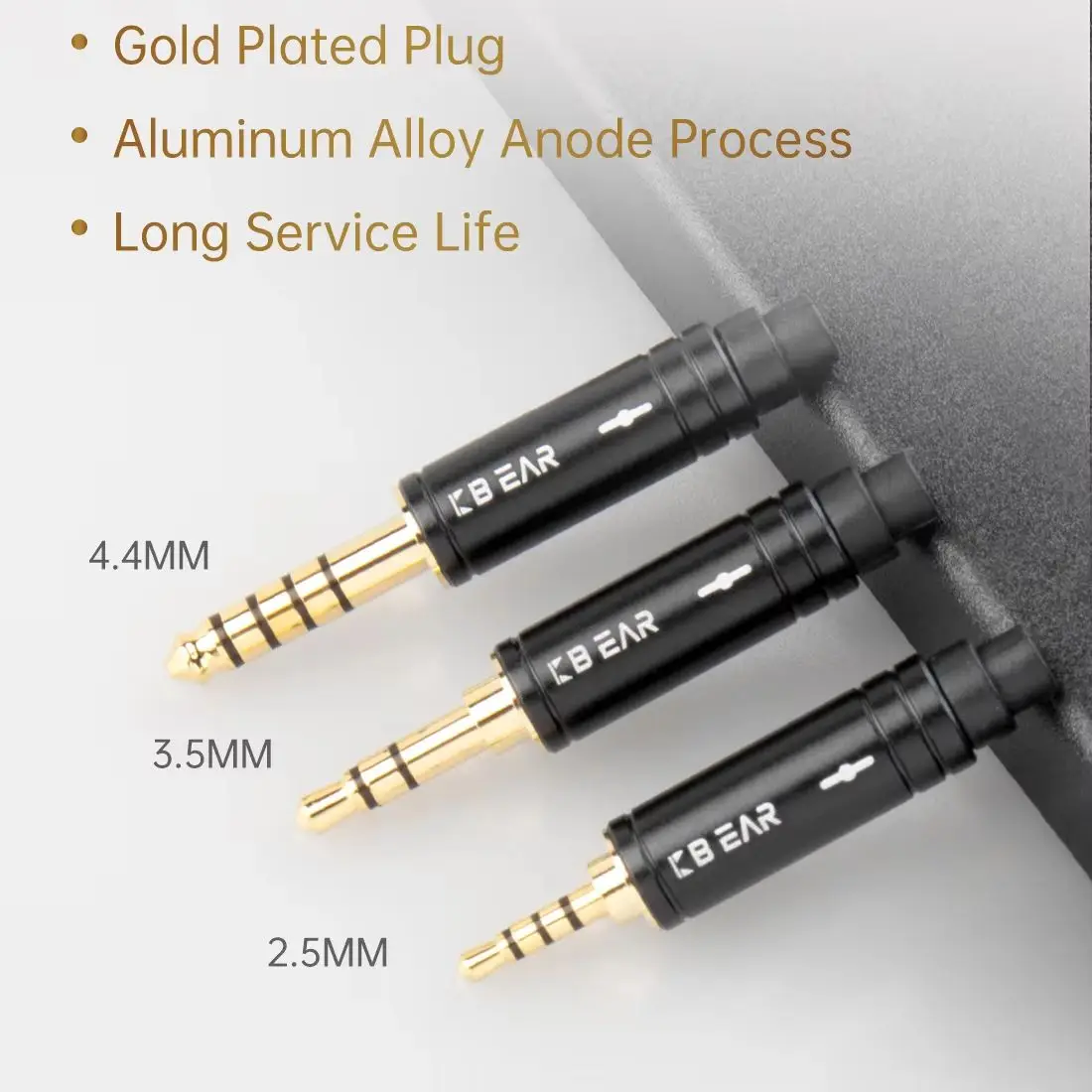 KBEAR ST16 5N OCC wire plated with silver Gold-plated Plugs in 3.5 MM MMCX/ 0.78 2Pins / QDC Pins optional - view 4
