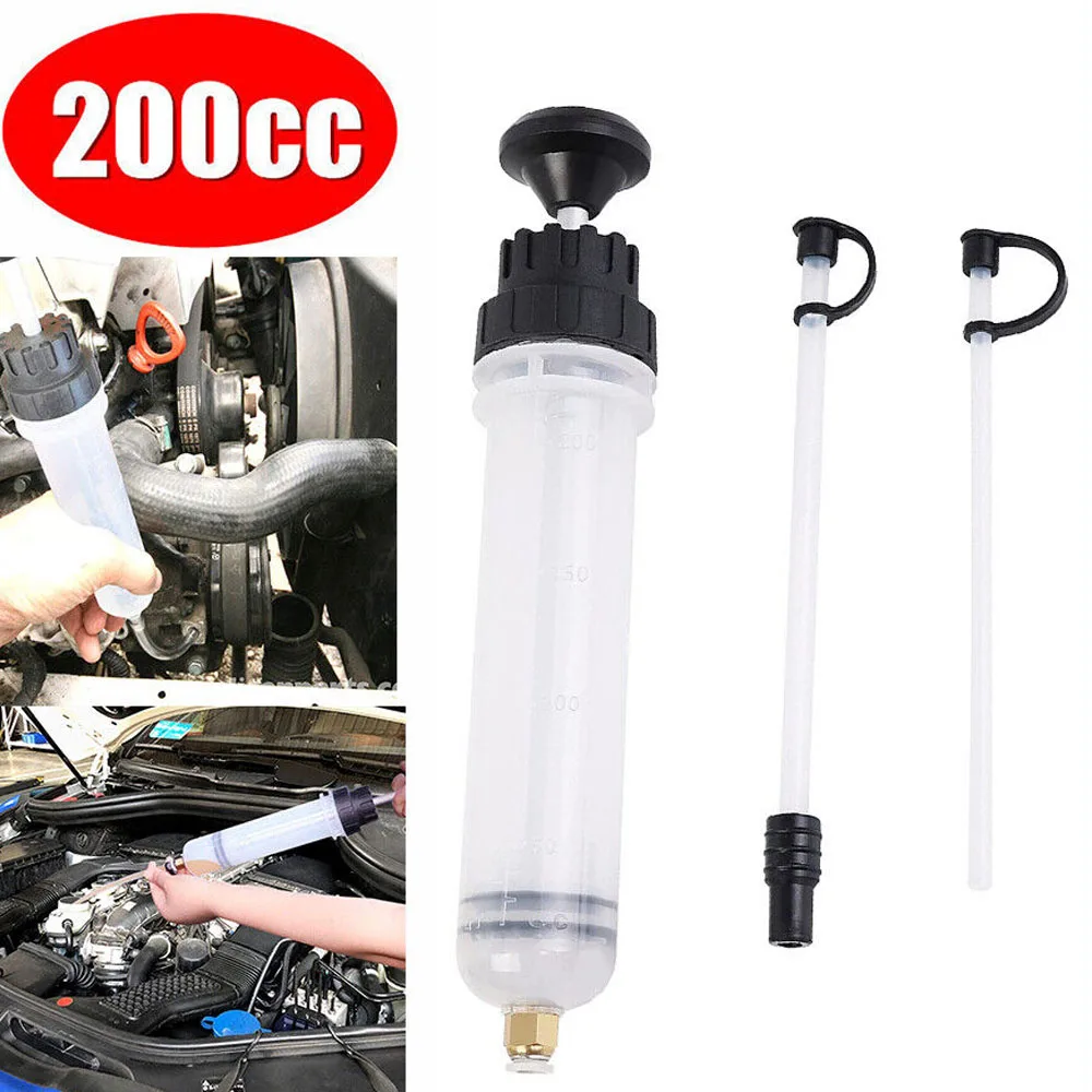 200CC Car Oil Change Brake Bleeder Fluid Pump Extractor Filling Syringe with Hose For Truck Motorcycle Vehicles Accessories