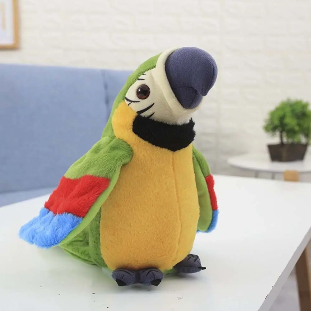 Recording Repeat Sofa Decoration Parrot Plush Doll Animal Stuffed Toys Talking Parrot Plush Toy Electronic Plush Stuffed Doll