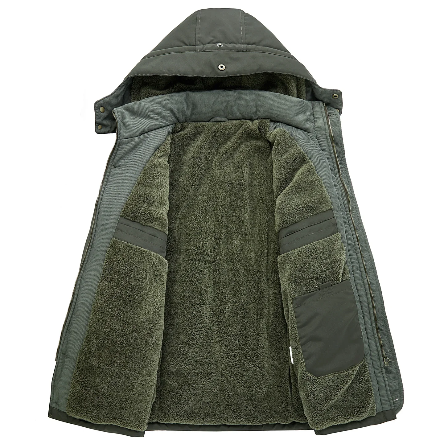 Winter Men Cargo Warm Jackets Men Fleece Thicken Parkas Male Multi Pocket Cargo Jacket Coat Detachable Hood Snow Ski Jacket 8861