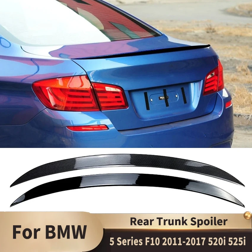 

Задний спойлер багажника автомобиля, заднее крыло для BMW 5 серии F10 2011-2017 520i 525i M5, хвостовые крылья, фиксированный ветровой спойлер, крышка крыла, аксессуары