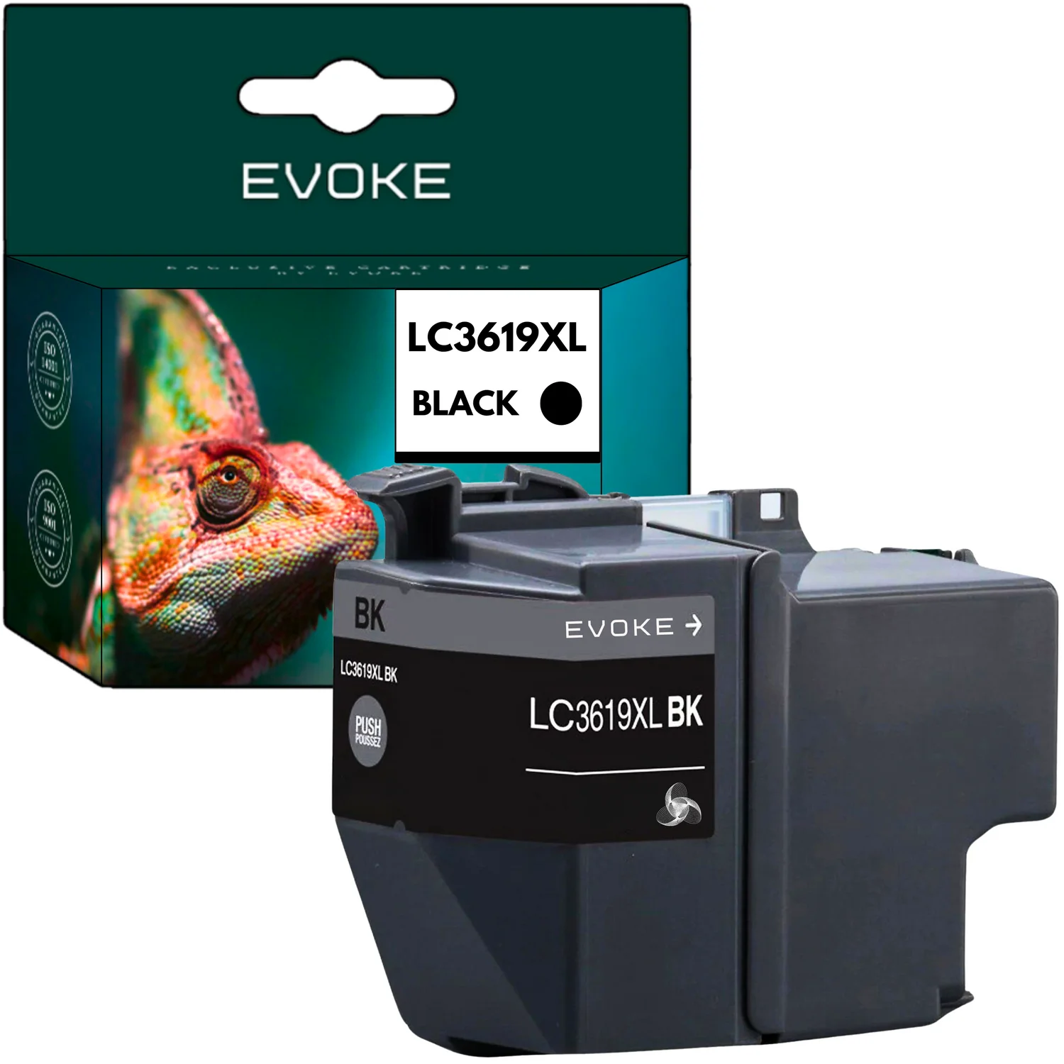 Evoke Compatibele Inkt voor Brother Lc3619Xlbk Lc-3619Xlbk Lc3619 XL 3619B Zwart 65 ml 3100 Pagina's Mfc-J2330Dw Mfc-J2730Dw Mfc-J3530Dw Mfc-J3930Dw