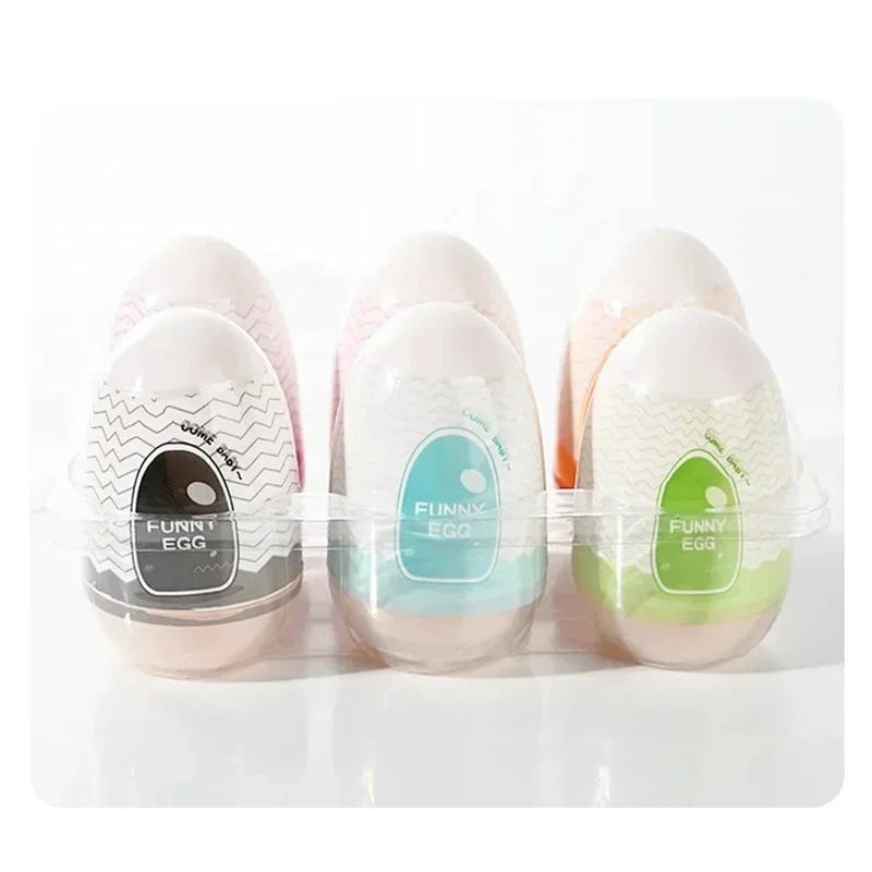 Egg Portable Stimulator Penis Massager Soft Rubber Adult Sex Toys for Men Realistic Vagina Pocket Pussy Mini Cups Masturbator - Image 4