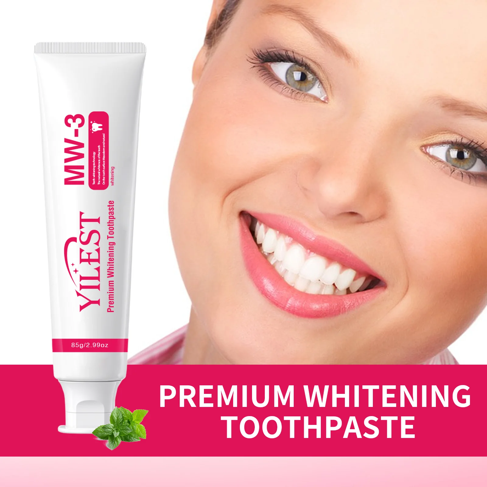 

Natural Whitening Toothpaste Refreshing Clean Teeth For Men And Women Fresh Breath Gentle Toothpaste To Remove Tooth Stains 85g