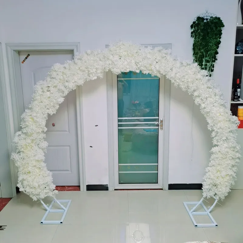 

New Wedding Backdrop Decoration Site Layout Cherry Blossom Arch Door Artificial Flower With Shelf Set For Party Baby Shower Prop